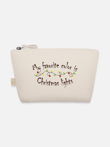 My favorite color is Christmas lights - Bio-Täschchen - Natur
