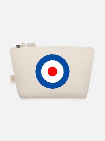 Britische Rundum-Roundel Retro - Bio-Täschchen - Natur
