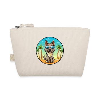 Berger Picard Hunderasse Cartoon Sonnenbrille Strand - Bio-Täschchen - Natur - Vorne