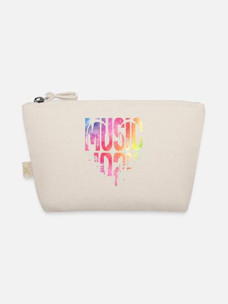 Musik , Kopfhörer, Musiker - Bio-Täschchen - Natur