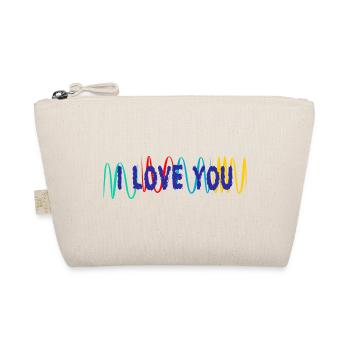 VALENTINSTAG. ICH LIEBE DICH. ICH LIEBE DICH. LIEBE. LIEBE - Bio-Täschchen - Natur - Vorne