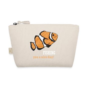 Clownfisch Humor Shirt – Fischers Freude - Bio-Täschchen - Natur - Vorne