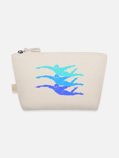 Schwimmen Schwimmsport Kinder Schwimm Schwimmer - Bio-Täschchen - Natur