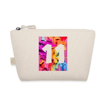 NO. 11 NUMBER 11 COLORFUL 11TH BIRTHDAY - Organic Pouch - nature - Front