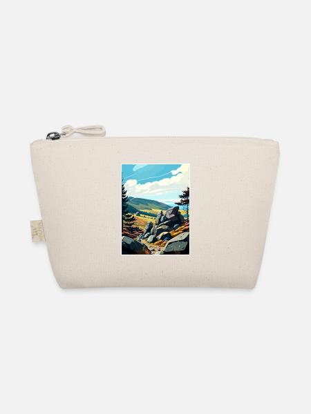 Karkonosze Polen Vintage Reiseposter Souvenir - Bio-Täschchen - Natur