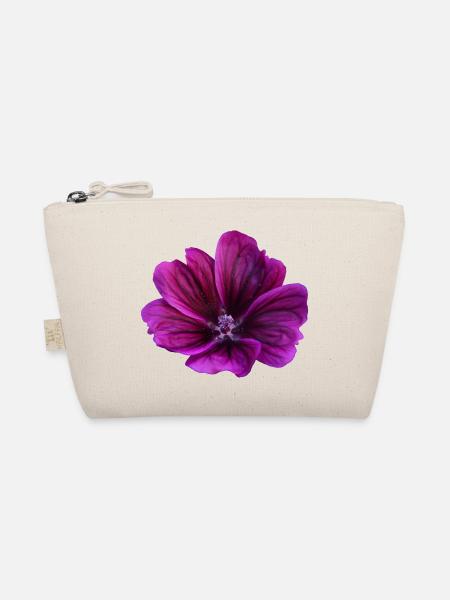 Malve violette Blüte - Bio-Täschchen - Natur