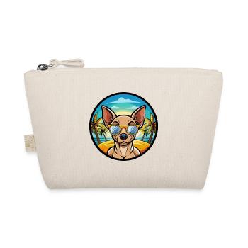Mexikanische haarlose Hunderasse Cartoon Sonnenbrille Strand - Bio-Täschchen - Natur - Vorne