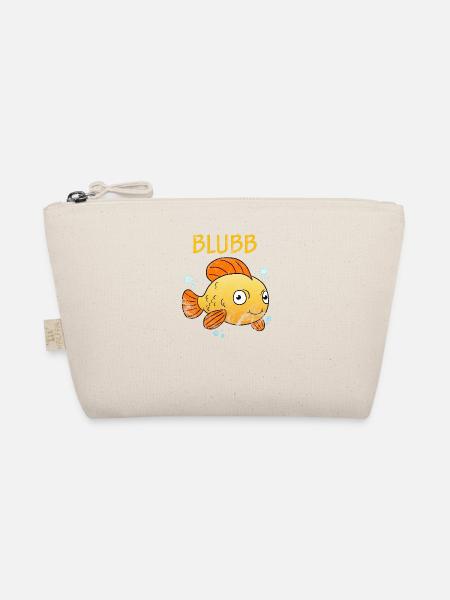 Blubb Goldfisch Süßer Fisch Aquarium Fischchen - Bio-Täschchen - Natur