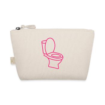 Klo WC Toilette Rosa - Bio-Täschchen - Natur - Vorne