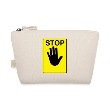 Stop Sign Logo - Organic Pouch - nature - Front