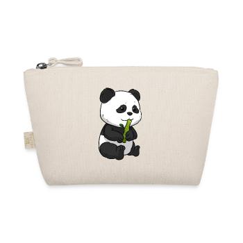 Panda Bambus Pandabär - Bio-Täschchen - Natur - Vorne
