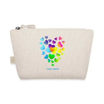 Herzen bunte Herzen Herzen Haufen - Bio-Täschchen - Natur - Vorne