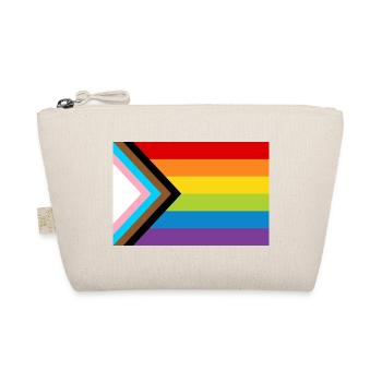 LGBT Pride Flag / Neue Regenbogen Progress Flagge - Bio-Täschchen - Natur - Vorne