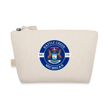 Battle Creek Michigan Flagge USA Souvenir Abzeichen - Bio-Täschchen - Natur - Vorne
