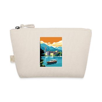 Comer See Italien Dekoration Vintage Reiseposter - Bio-Täschchen - Natur - Vorne