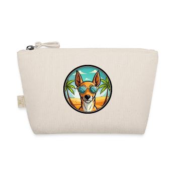 Podenco Ibizenco Hunderasse Cartoon Sonnenbrille Strand - Bio-Täschchen - Natur - Vorne