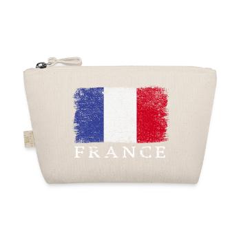 Frankreich Französische Flagge Frankreichflagge - Bio-Täschchen - Natur - Vorne