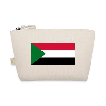 Sudan – Flaggenwappen, dreieckiges Emblem - Bio-Täschchen - Natur - Vorne