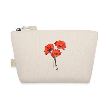 Trio von Mohnblumen - Bio-Täschchen - Natur - Vorne