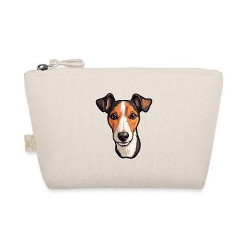 Glatter Foxterrier Hunderasse Cartoon Kawaii Illust - Bio-Täschchen - Natur - Vorne