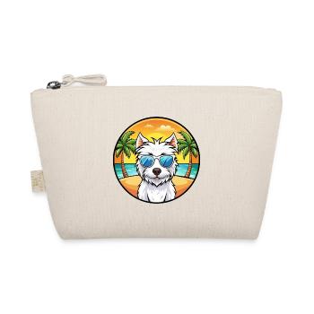 Westie Hunderasse Cartoon Sonnenbrille Strand - Bio-Täschchen - Natur - Vorne