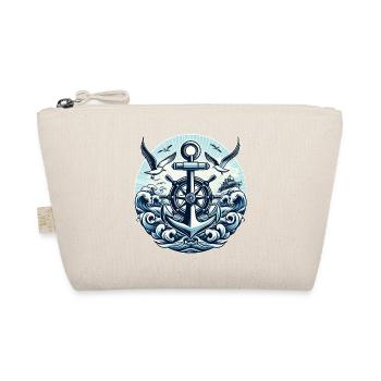 Anchor Steering Wheel Logo - Organic Pouch - nature - Front