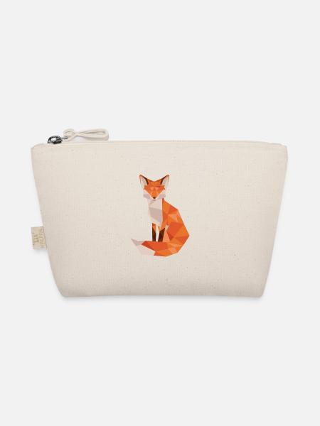 Low-Poly Fuchs Illustration Orange - Bio-Täschchen - Natur