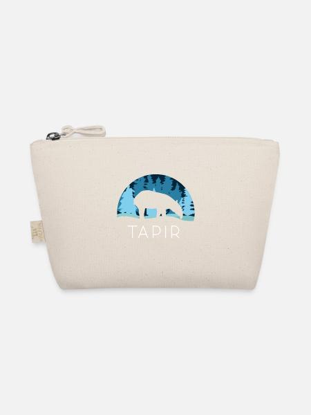 Neugieriger Tapir Weihnachtszauber - Bio-Täschchen - Natur