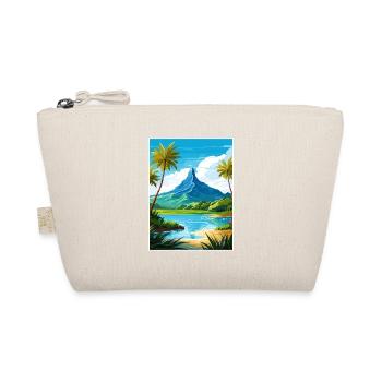 Bora Französisch-Polynesien Vintage Reiseposter - Bio-Täschchen - Natur - Vorne