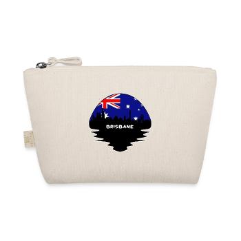 Brisbane Australien Flagge Skyline Silhouette Reisen - Bio-Täschchen - Natur - Vorne