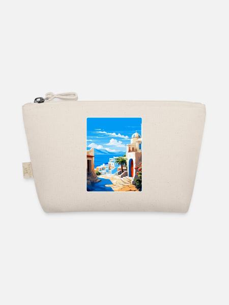 Kos Griechenland Vintage Reise Poster Souvenir Souvenir - Bio-Täschchen - Natur