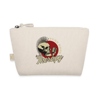 Punk Rock Is My Therapy Punkrock Punk Totenkopf - Bio-Täschchen - Natur - Vorne