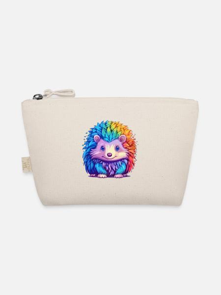 Igel Buntes Aquarell Cartoon Kawaii Tier - Bio-Täschchen - Natur