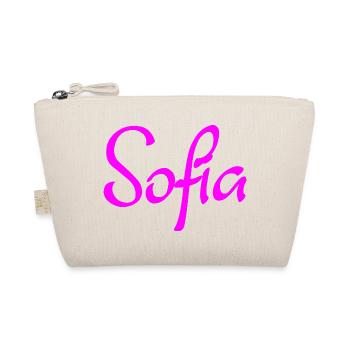 Sofia Neon-Schriftzug - Bio-Täschchen - Natur - Vorne