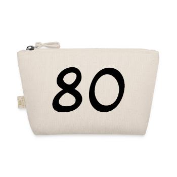 80. 80 JAHRE. 80-JÄHRIGES JUBILÄUM. 80. GEBURTSTAG. - Bio-Täschchen - Natur - Vorne