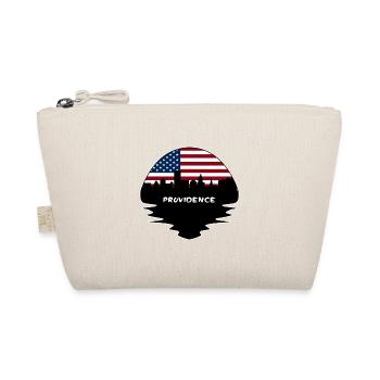 Providence Rhode Island USA Flagge Skyline Silhouett - Bio-Täschchen - Natur - Vorne