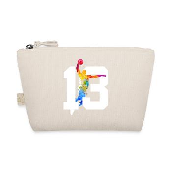 NUMMER 13 BASKETBALL 13. GEBURTSTAG - Bio-Täschchen - Natur - Vorne