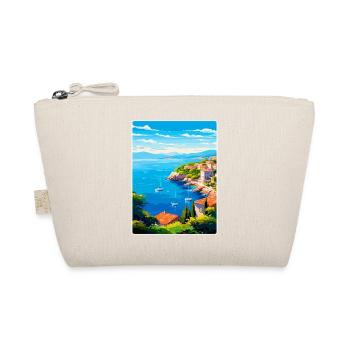 Côte d Azur Frankreich Vintage Reiseplakat Souvenir - Bio-Täschchen - Natur - Vorne