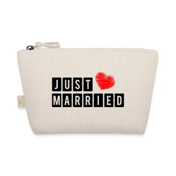FRISCH VERHEIRATET. ICH LIEBE DICH. ICH LIEBE DICH. LIEBE. LIEBE. - Bio-Täschchen - Natur - Vorne