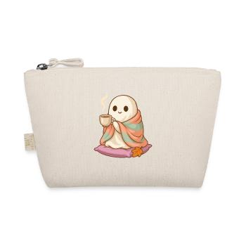 Süßes Cozy Geist Halloween Design - Bio-Täschchen - Natur - Vorne
