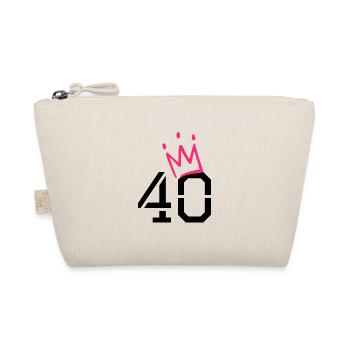40 Krone - 40. Geburtstag - Bio-Täschchen - Natur - Vorne