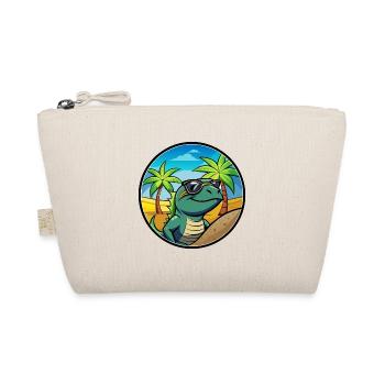 Lézard Drôle Dessin Animé Plage D’été Lunettes De Soleil Cool - Trousse biologique - nature - Devant