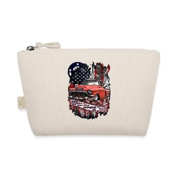 Legendärer V8 Pick Up Truck Amerikanische Fahne - Bio-Täschchen - Natur - Vorne