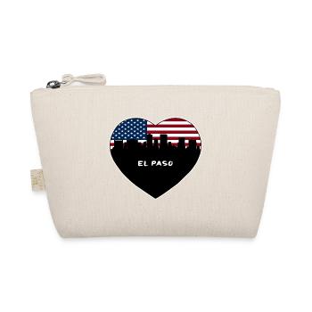 El Paso Texas USA Flagge Skyline Reise Souvenir - Bio-Täschchen - Natur - Vorne