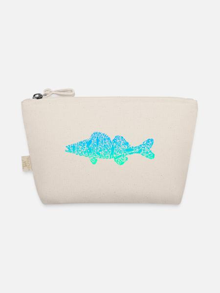 Zander Angeln Fisch farbig Raubfisch Angler - Bio-Täschchen - Natur
