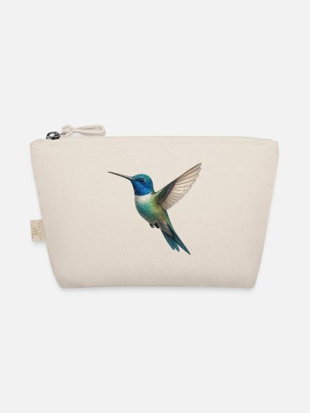 Kolibri – Leichtigkeit in Farben - Bio-Täschchen - Natur