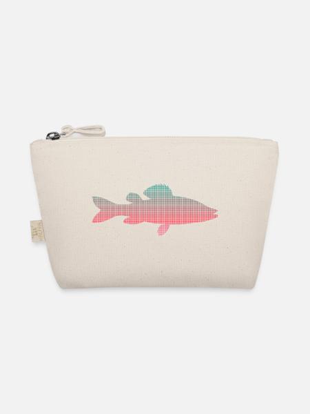 Zander Angler Design verpixelt Zander Angeln - Bio-Täschchen - Natur