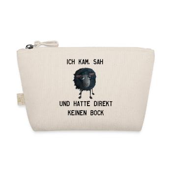 Schwarzes Schaf - Ich kam, sah, hatte keinen Bock - Bio-Täschchen - Natur - Vorne