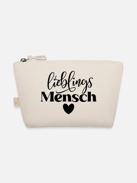 Du bist mein Lieblingsmensch Liebe Schatz Design - Bio-Täschchen - Natur