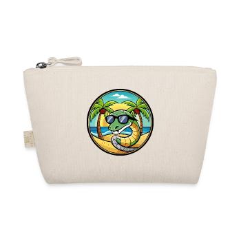 Schlange Lustige Cartoon Sommer Strand Sonnenbrille Cool - Bio-Täschchen - Natur - Vorne